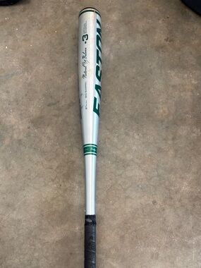 Easton Silver with Green Accent Baseball Bat